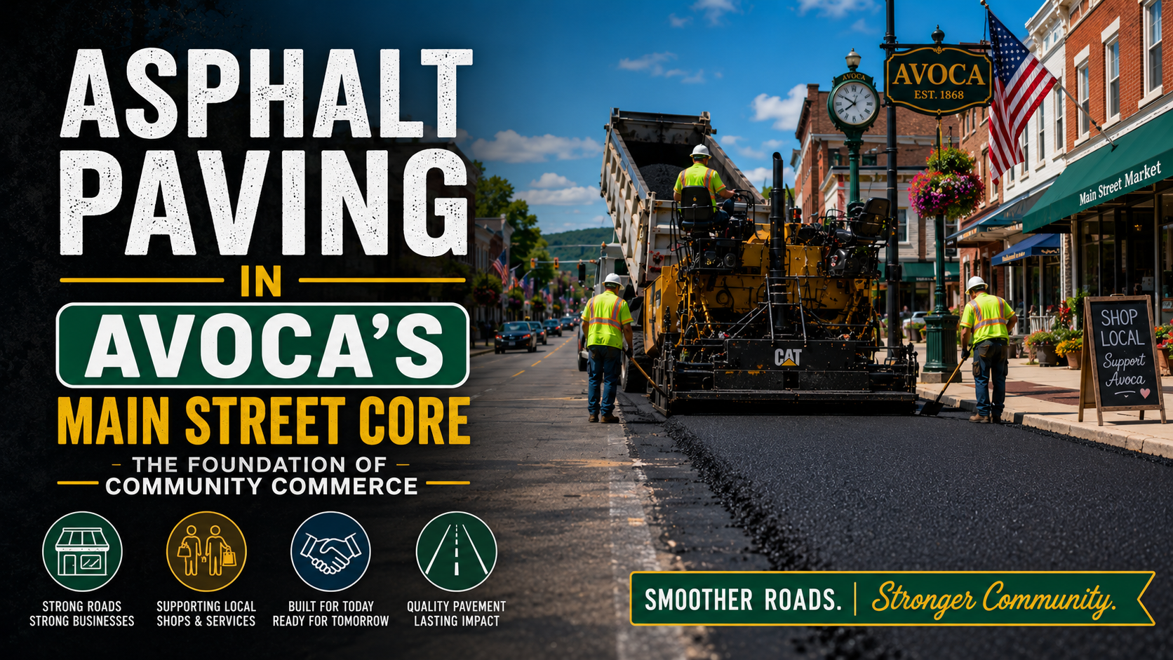 Asphalt Paving in Avoca's Main Street Core: The Foundation of Community Commerce